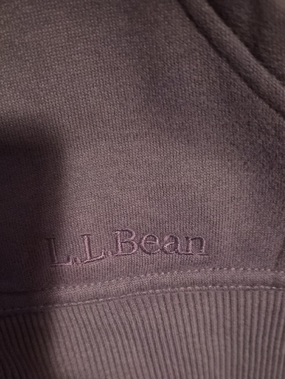 L.L. Bean Lavender Zip Hoodie with White Sherpa Lining - Picture 3 of 6